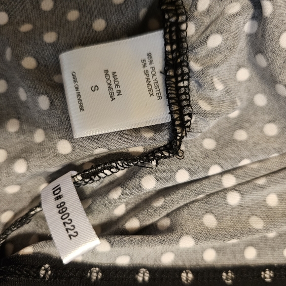 NY&C 7th Ave Dressy Ruched Tank Top Shirt Polka Dot NWT Black Bundle of 2 Sz S - Picture 12 of 14